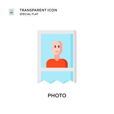 Fotoğraf vektör simgesi. Düz çizim. EPS 10 vektörü.