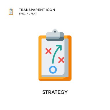 Strateji vektör simgesi. Düz çizim. EPS 10 vektörü.