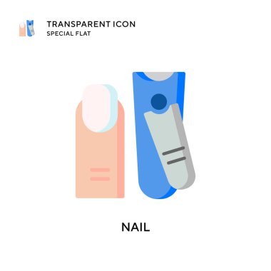 Tırnak vektör simgesi. Düz çizim. EPS 10 vektörü.