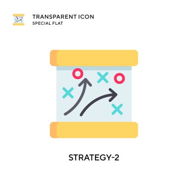 Strateji-2 vektör simgesi. Düz çizim. EPS 10 vektörü.