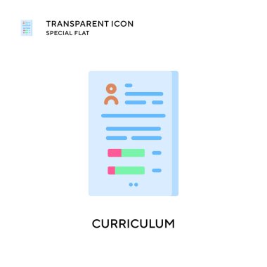 Müfredat vektör simgesi. Düz çizim. EPS 10 vektörü.