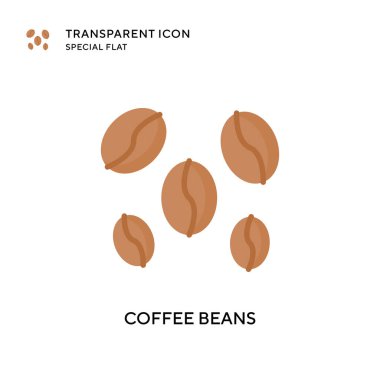 Kahve çekirdeği vektör ikonu. Düz çizim. EPS 10 vektörü.