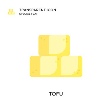Tofu vektör simgesi. Düz çizim. EPS 10 vektörü.