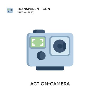 Kamera vektör simgesi. Düz çizim. EPS 10 vektörü.