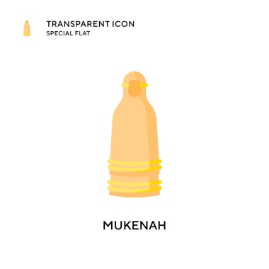 Mukenah vektör simgesi. Düz çizim. EPS 10 vektörü.