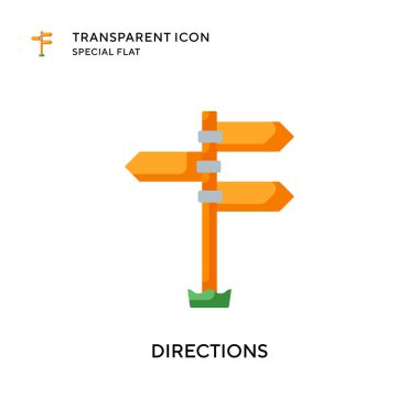 Yönler vektör simgesi. Düz çizim. EPS 10 vektörü.