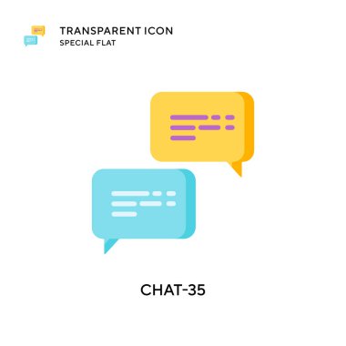 Sohbet 35 vektör simgesi. Düz çizim. EPS 10 vektörü.