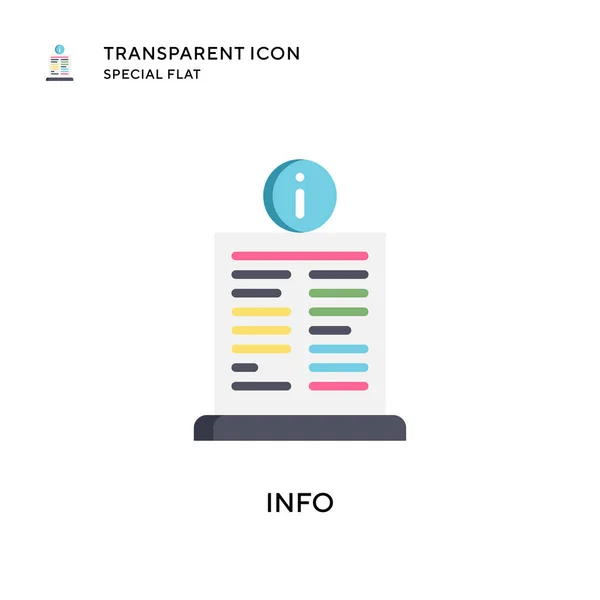 Info Icône Vectorielle Illustration Style Plat Vecteur Eps — Image vectorielle