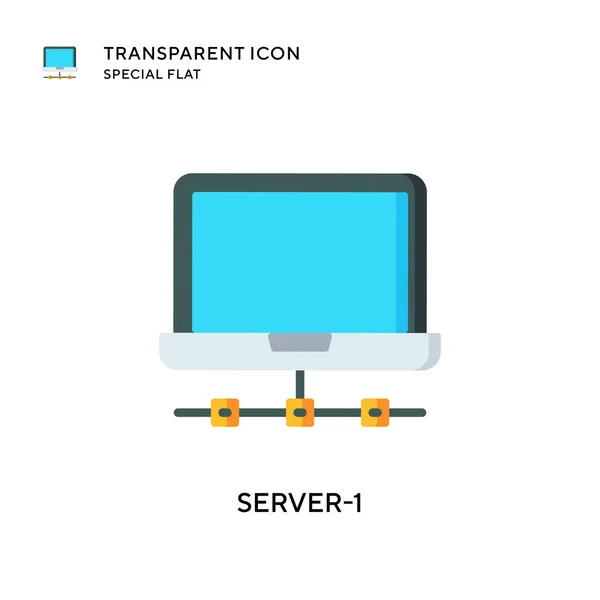 Icona Vettoriale Server Illustrazione Stile Piatto Vettore Eps — Vettoriale Stock