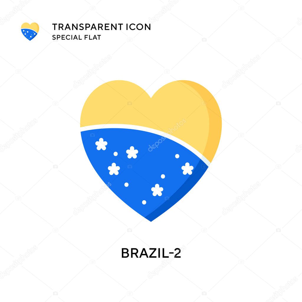 Brazil-2 vector icon. Flat style illustration. EPS 10 vector.