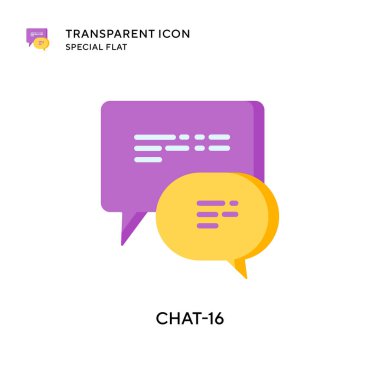 Sohbet-16 vektör simgesi. Düz çizim. EPS 10 vektörü.