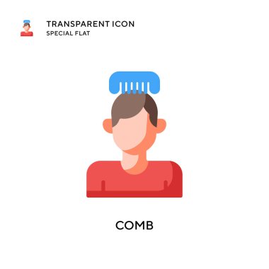 Tarak vektör simgesi. Düz çizim. EPS 10 vektörü.