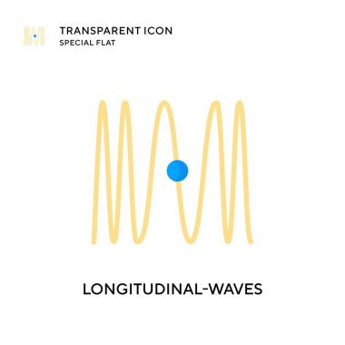 Longitudinal-waves vector icon. Flat style illustration. EPS 10 vector. clipart