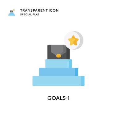 Hedefler-1 vektör simgesi. Düz çizim. EPS 10 vektörü.