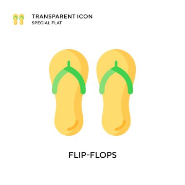 Parmak arası terlik vektör simgesi. Düz çizim. EPS 10 vektörü.