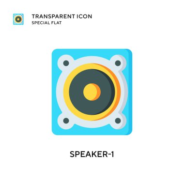 Konuşmacı-1 vektör simgesi. Düz çizim. EPS 10 vektörü.