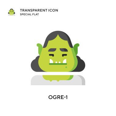 Ogre-1 vektör simgesi. Düz çizim. EPS 10 vektörü.