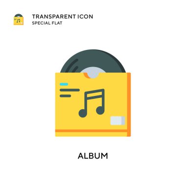 Albüm vektör simgesi. Düz çizim. EPS 10 vektörü.