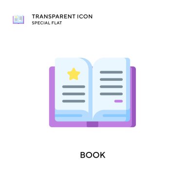 Kitap vektör simgesi. Düz çizim. EPS 10 vektörü.