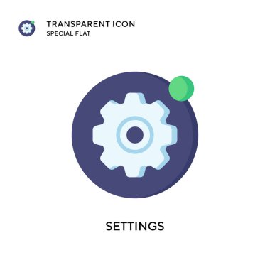 Ayarlar vektör simgesi. Düz çizim. EPS 10 vektörü.