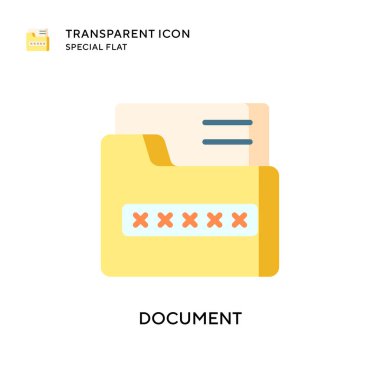 Belge vektör simgesi. Düz çizim. EPS 10 vektörü.