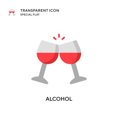 Alkol vektör simgesi. Düz çizim. EPS 10 vektörü.