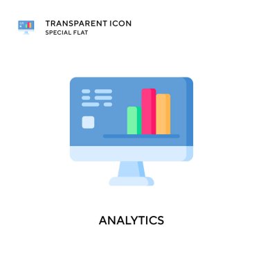 Analitik vektör simgesi. Düz çizim. EPS 10 vektörü.