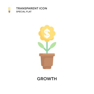 Büyüme vektör simgesi. Düz çizim. EPS 10 vektörü.