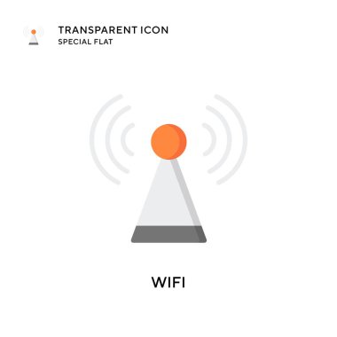 Wifi vektör simgesi. Düz çizim. EPS 10 vektörü.