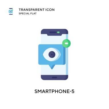 Akıllı Telefon-5 vektör simgesi. Düz çizim. EPS 10 vektörü.