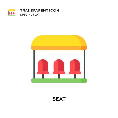 Koltuk vektör simgesi. Düz çizim. EPS 10 vektörü.