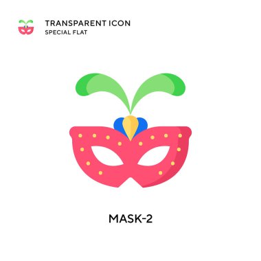 Maske-2 vektör simgesi. Düz çizim. EPS 10 vektörü.