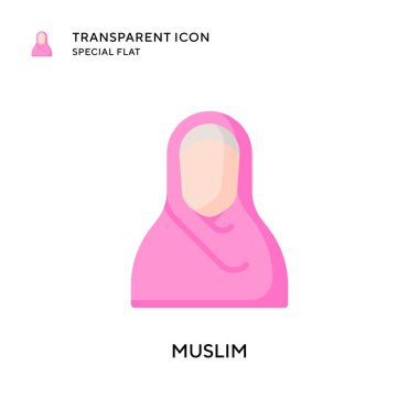 Müslüman vektör simgesi. Düz çizim. EPS 10 vektörü.