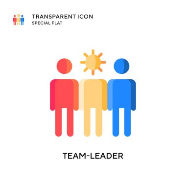 Takım lideri vektör ikonu. Düz çizim. EPS 10 vektörü.