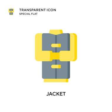 Ceket vektör simgesi. Düz çizim. EPS 10 vektörü.
