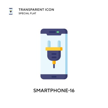 Akıllı Telefon-16 vektör simgesi. Düz çizim. EPS 10 vektörü.