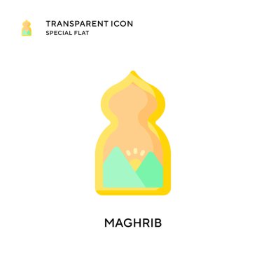Maghrib vektör simgesi. Düz çizim. EPS 10 vektörü.