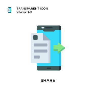 Vektör simgesini paylaş. Düz çizim. EPS 10 vektörü.