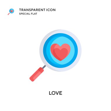 Aşk vektör simgesi. Düz çizim. EPS 10 vektörü.