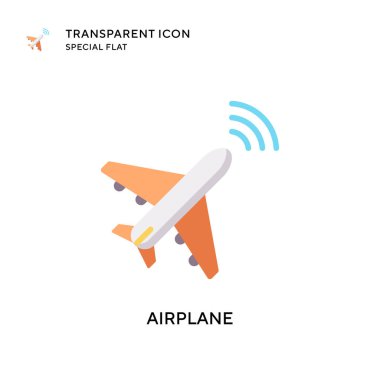Uçak vektör simgesi. Düz çizim. EPS 10 vektörü.