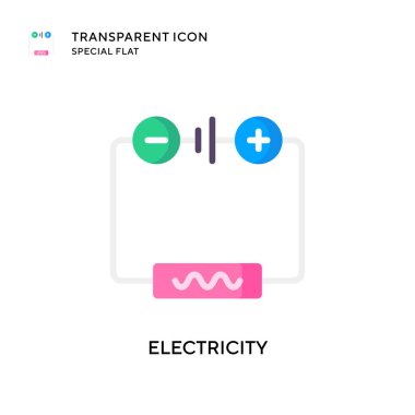 Elektrik vektör simgesi. Düz çizim. EPS 10 vektörü.