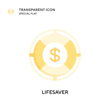 Lifesaver vektör simgesi. Düz çizim. EPS 10 vektörü.