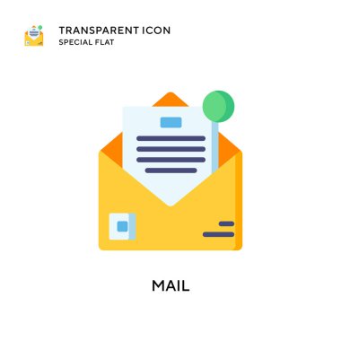 Posta vektör simgesi. Düz çizim. EPS 10 vektörü.