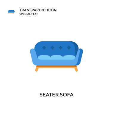 Koltuğun koltuk vektör simgesi. Düz çizim. EPS 10 vektörü.