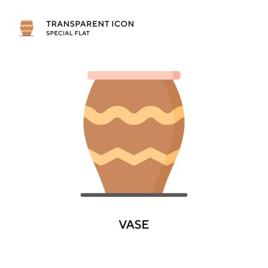 Vazo vektör simgesi. Düz çizim. EPS 10 vektörü.