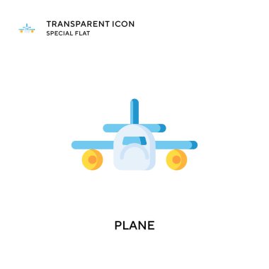Düzlem vektör simgesi. Düz çizim. EPS 10 vektörü.