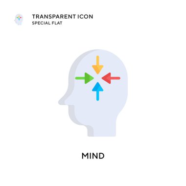 Zihin vektör simgesi. Düz çizim. EPS 10 vektörü.