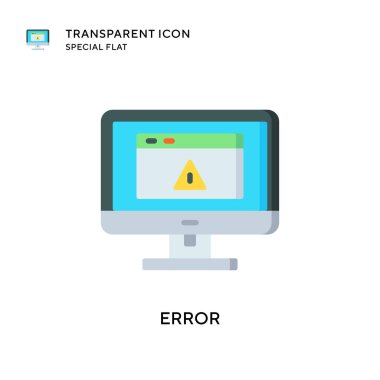 Hata vektörü simgesi. Düz çizim. EPS 10 vektörü.