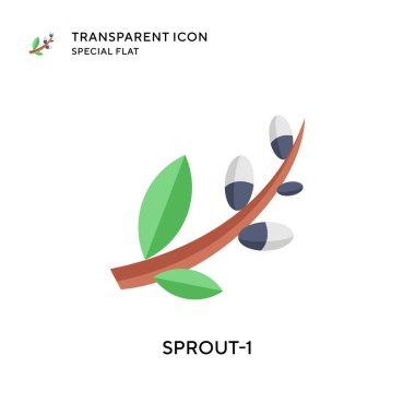 Filiz-1 vektör simgesi. Düz çizim. EPS 10 vektörü.