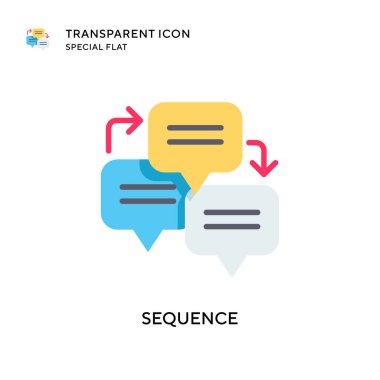 Sıralı vektör simgesi. Düz çizim. EPS 10 vektörü.